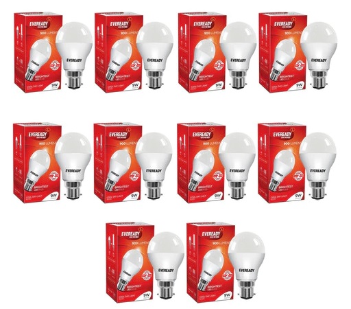India Desire : Buy Eveready LED Bulb Combo 9W - 6500K Pack of 10 At Rs 716 From Pepperfry [Selling Price Rs 1500]